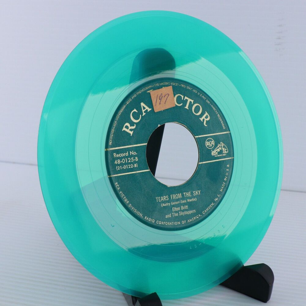 Elton Britt  - Driftwood In The River/Tears 1949 45 rpm 7" Single Record 48-0125 - Picture 9 of 11